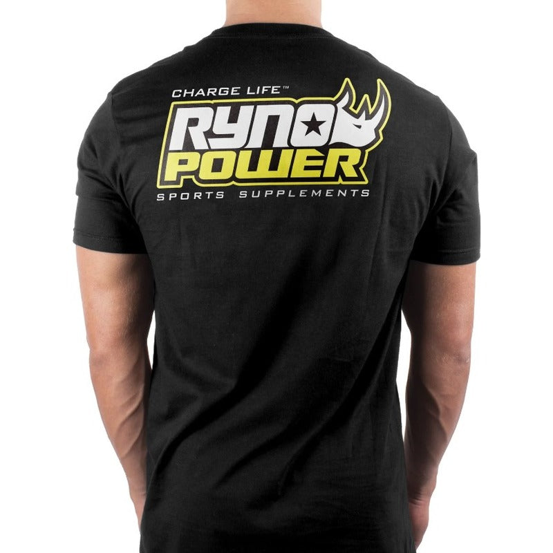 RYTSMBLK RYNO POWER - MENS T-SHIRT | BLACK BLACK