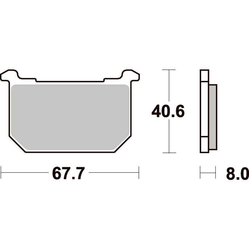 SBS 539HF FRONT/REAR PADS | CERAMIC STREET
