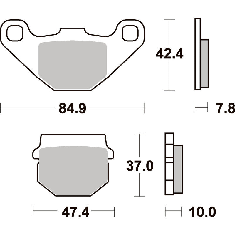 SBS 548HF FRONT/REAR PADS | CERAMIC STREET