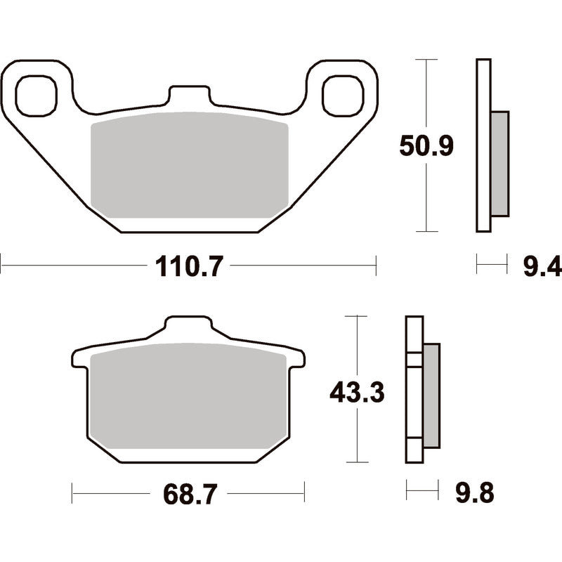 SBS 557LS REAR PADS | SINTER STREET
