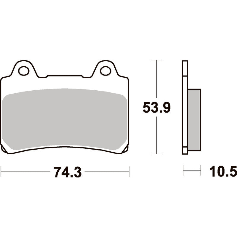 SBS 590HF FRONT/REAR PADS | CERAMIC STREET