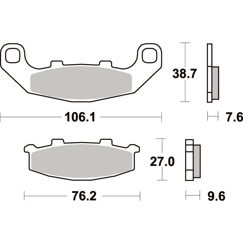 SBS 615HF FRONT/REAR PADS | CERAMIC STREET