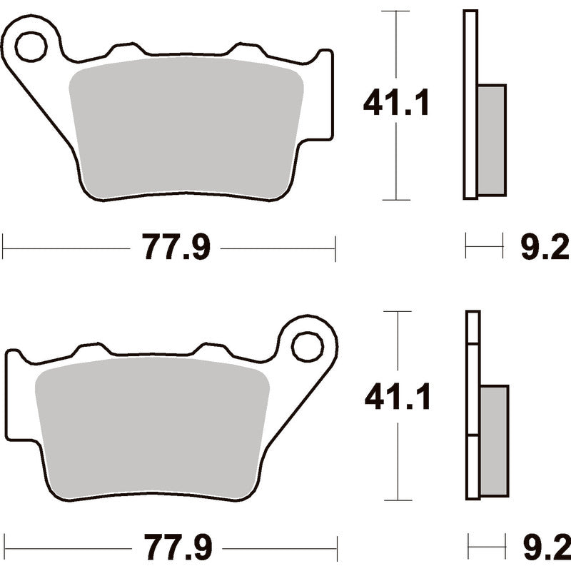 SBS 675HF FRONT/REARPADS | CERAMIC STREET