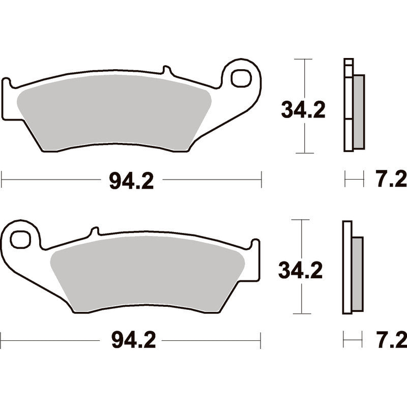 SBS 694RSI FRONT/REAR PADS | SINTER OFFROAD RACE
