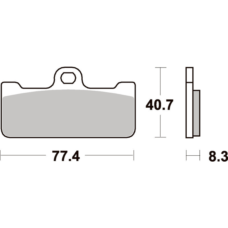 SBS 695RS FRONT PADS | SINTER ROAD RACE