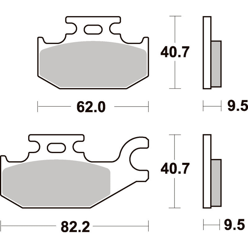 SBS 754SI FRONT/REAR PADS | SINTER OFF ROAD