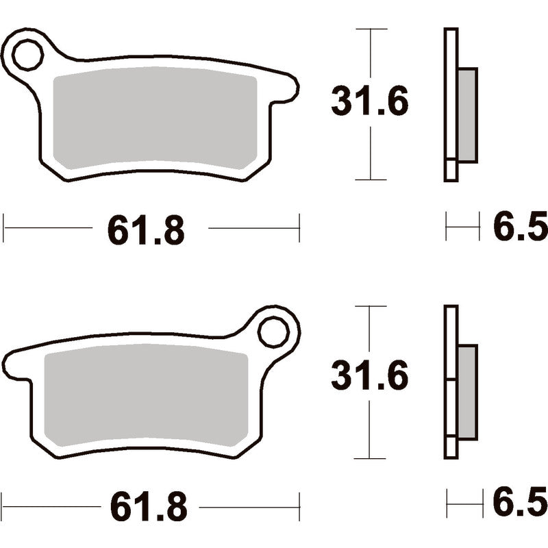 SBS 783RSI FRONT/REAR PADS | SINTER OFF ROAD RACE