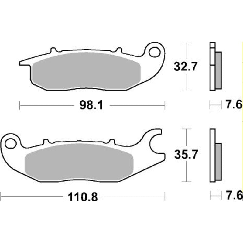 SBS 797HF FRONT/REAR PADS | CERAMIC STREET