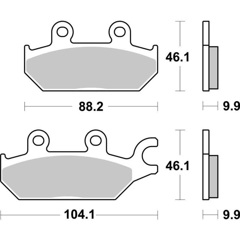 SBS 971PSI FRONT/REAR PADS | EVO SINTER ATV