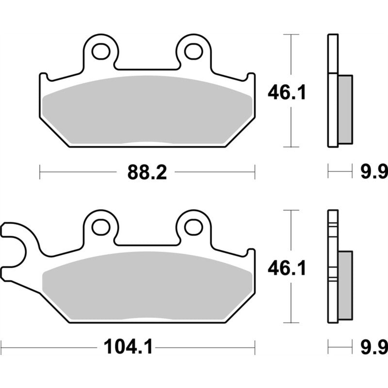 SBS 972PSI FRONT/REAR PADS | EVO SINTER ATV