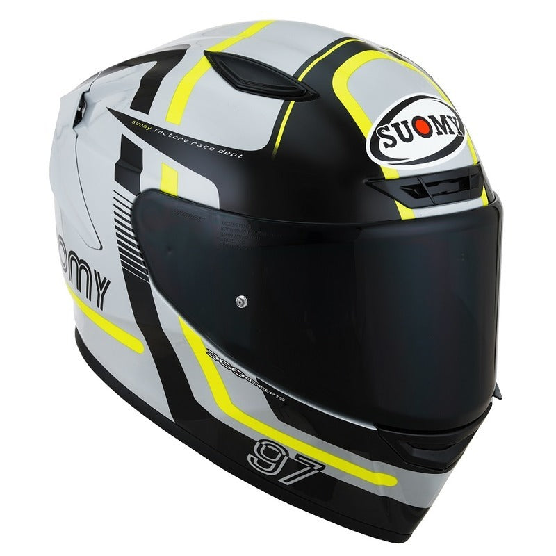 TRACK-1 E06 NINETY SEVEN HELMET | GREY-YELLOW