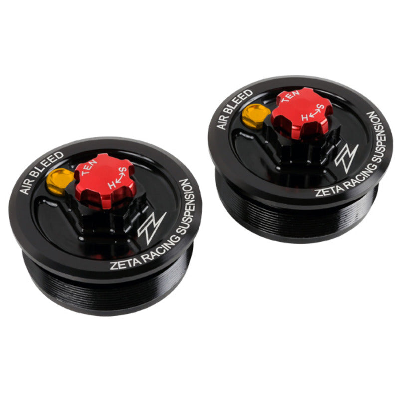 ZETA FORK CAPS EASY ADJUST | SHOWA SFF-AIR KX450F-'18, RMZ450-'17 | BLACK $#$