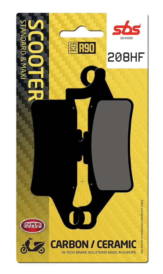 SBS FRICTION - Ceramic Front Scooter Brake Pads (SBS 876) - 208HF-