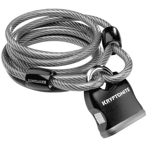 KRYPTONITE KRYPTOFLEX 818 CABLE AND PADLOCK 180cm x 8mm (9US)