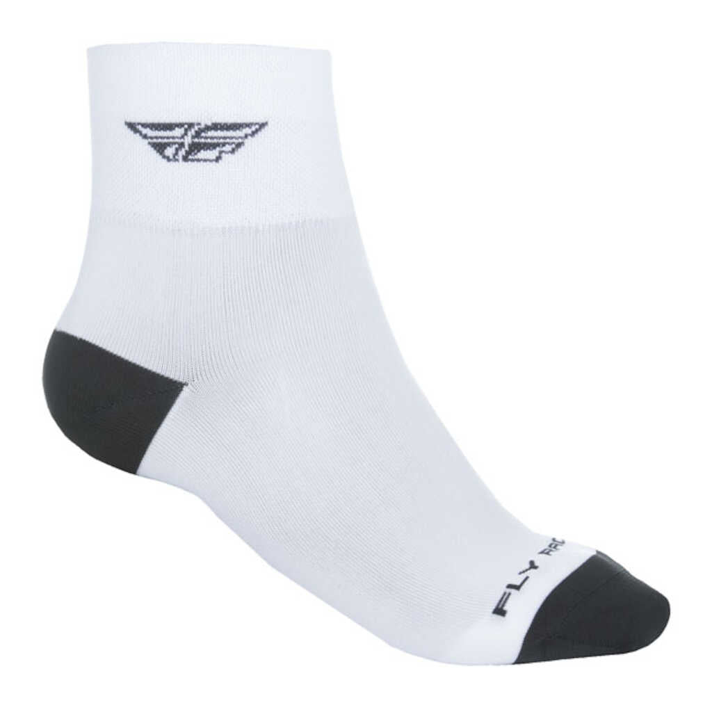 Fly Racing Socks - SHORTY WHT BLK