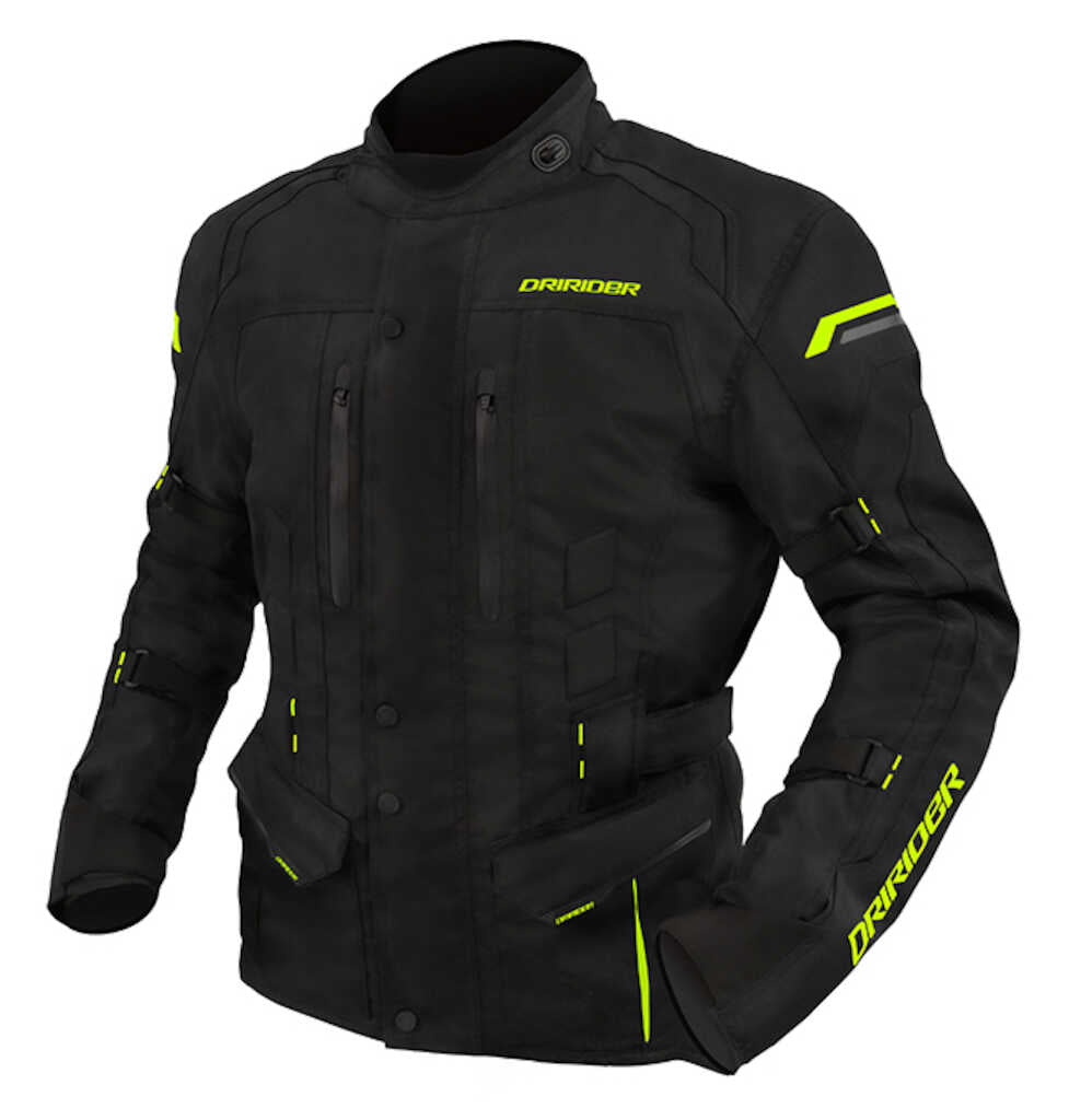 Dririder Compass 4 Jacket - BLACK HIVIS YEL