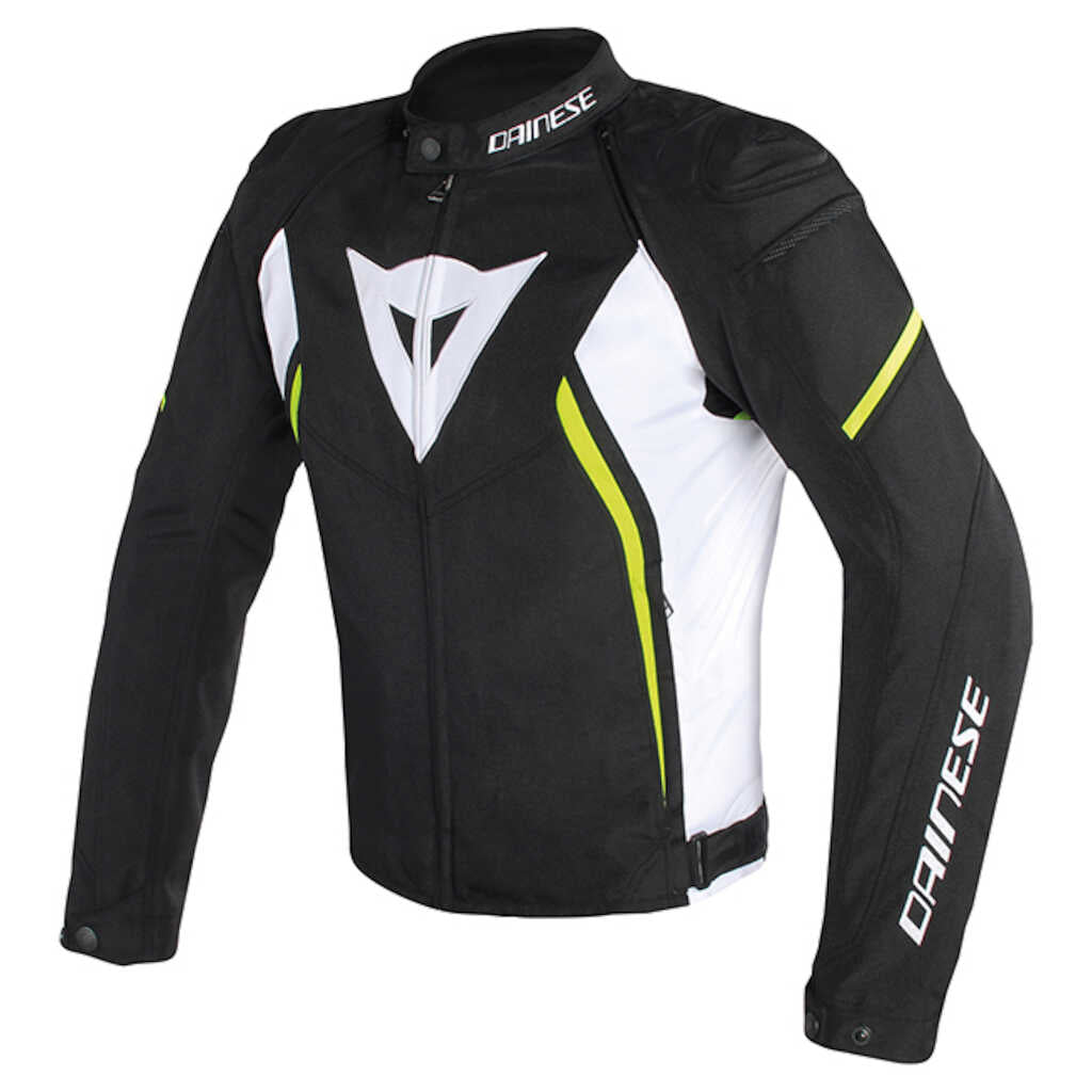 Dainese Avro D2 Tex Jacket - BLK/WHT/FLU-YEL