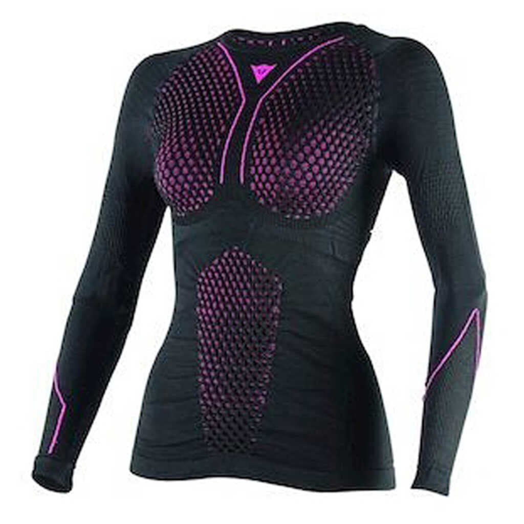 Dainese D-Core Thermo Tee - Long Sleeve - Ladies - BLACK/FUCHSIA