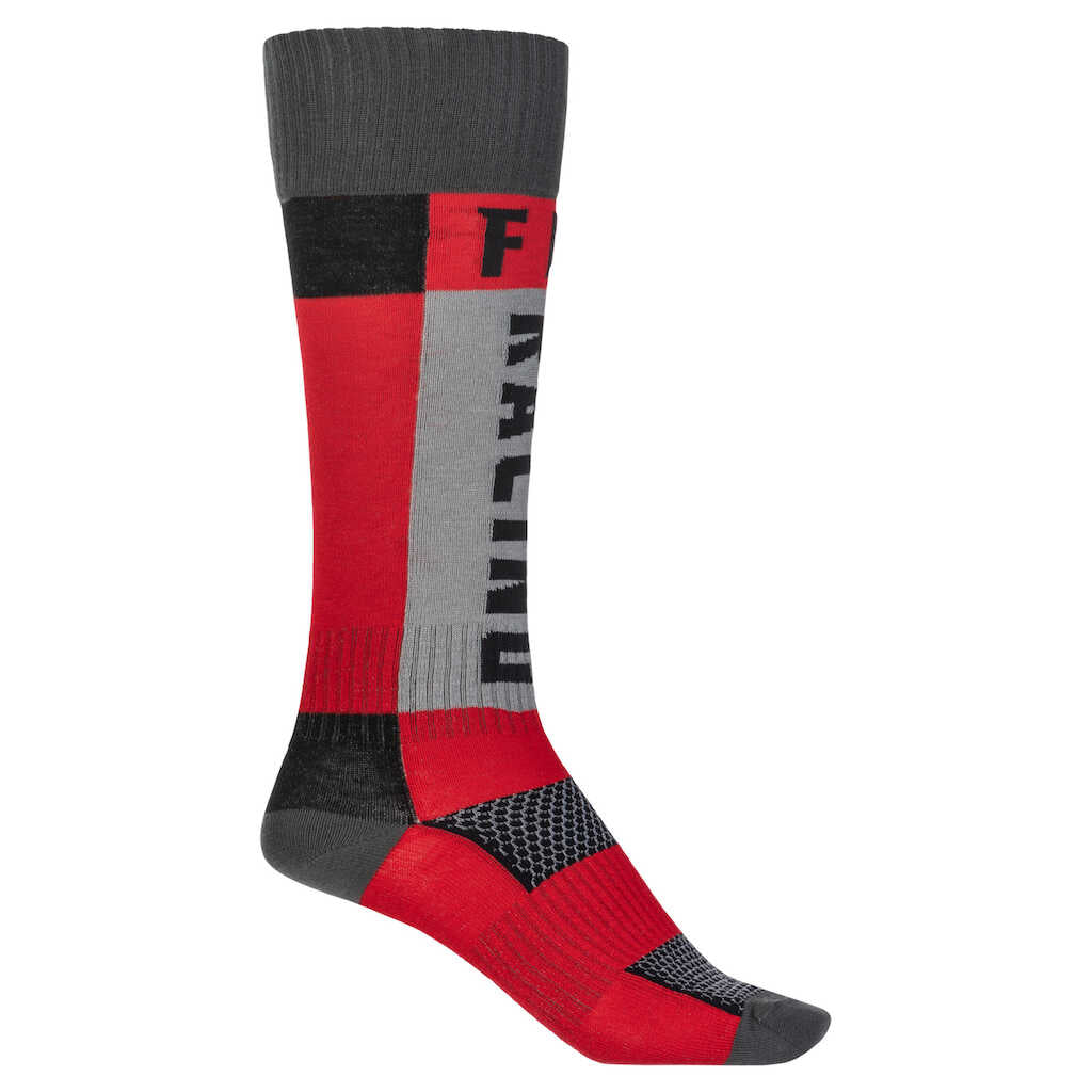 Fly Racing Socks - MX THICK RD GY