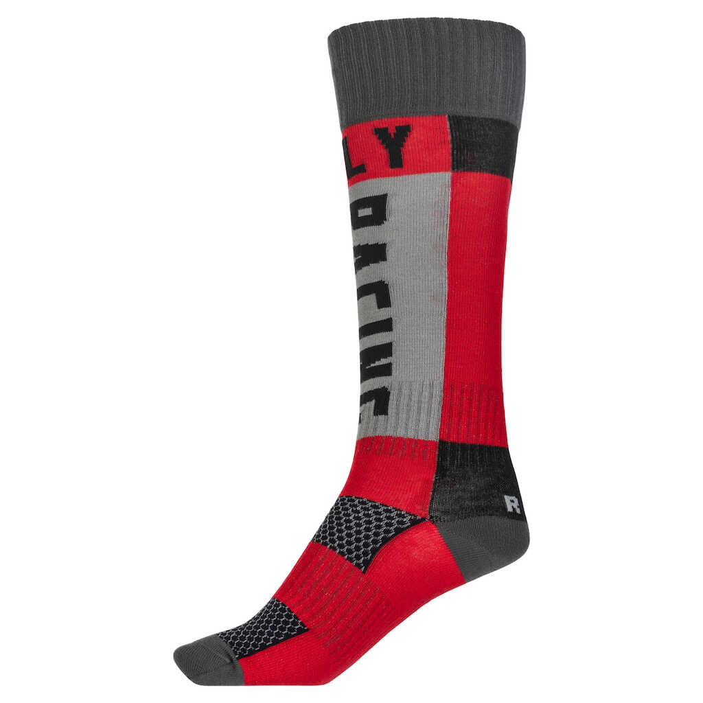 Fly Racing Socks - MX THICK RD GY