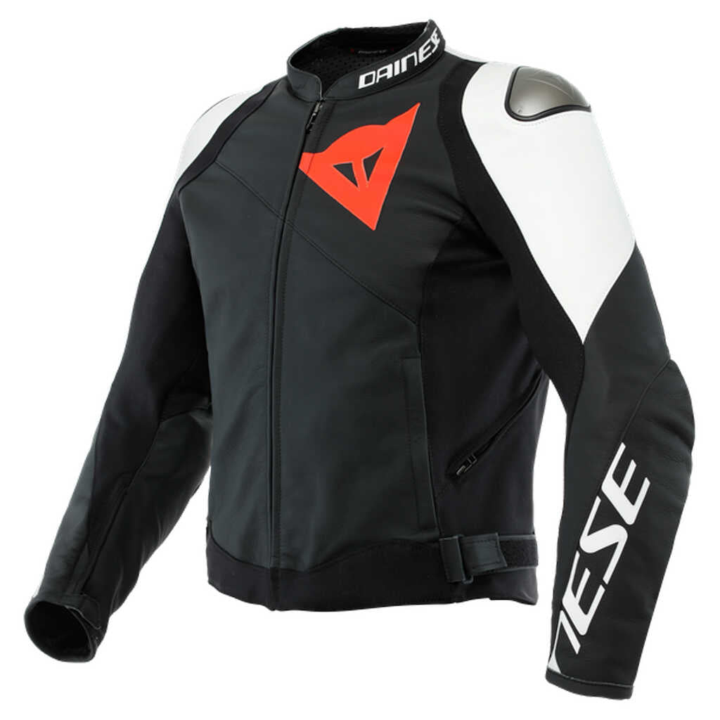 Dainese Sportiva Leather Jacket - BK-MT/BK-MT/WHT