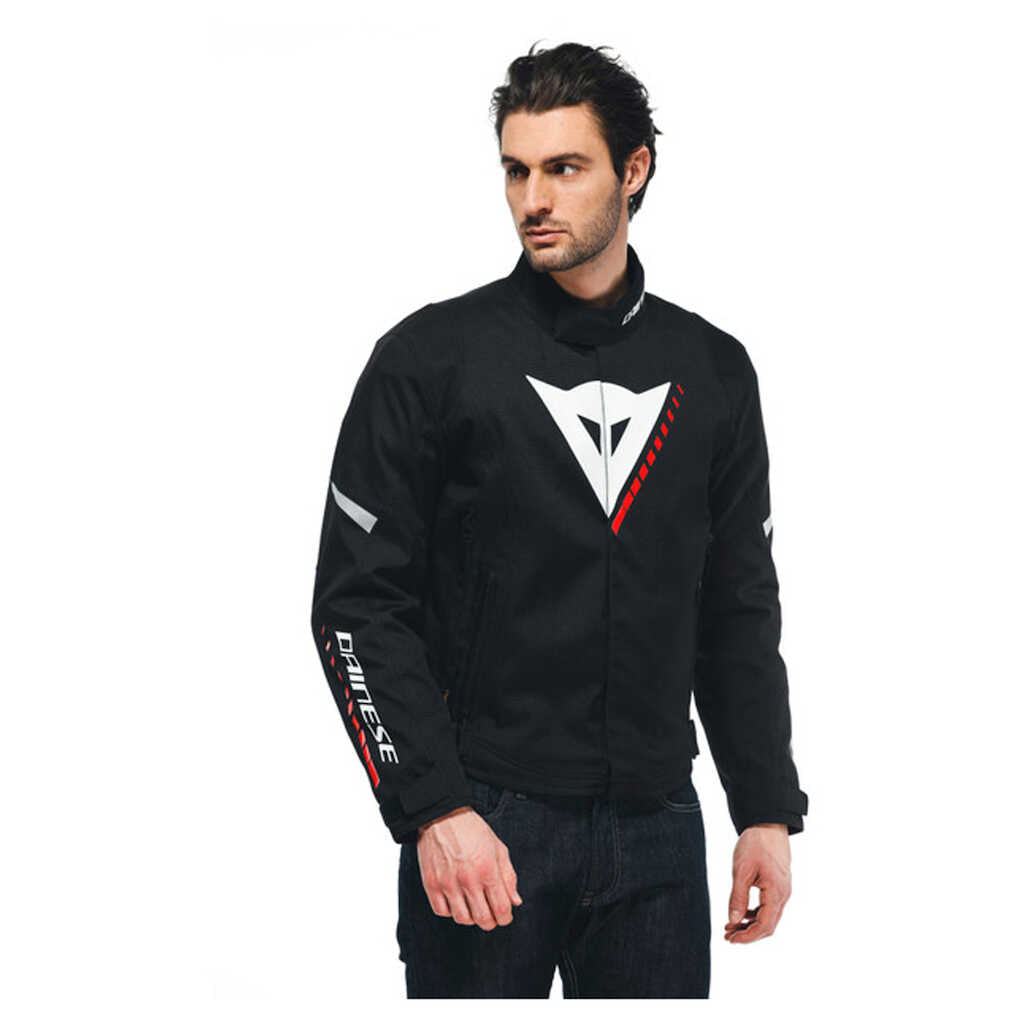 Dainese Veloce D-Dry Jacket - BK/WHT/LAVA-RED