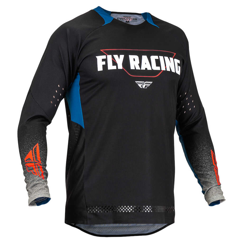 Fly Racing Legacy 2023 Evolution MX Jersey - BLK GRY BLU