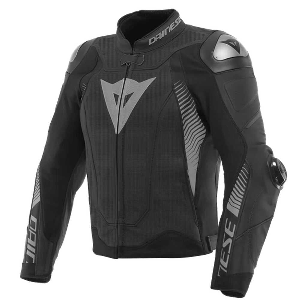 Dainese Super Speed 4 Perforated Leather Jacket - BLK-MT/CHAR-GRY