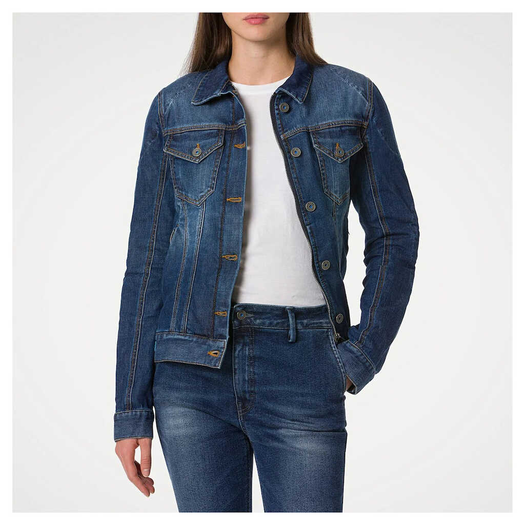 PMJ Lucy Denim Jacket - MID BLUE