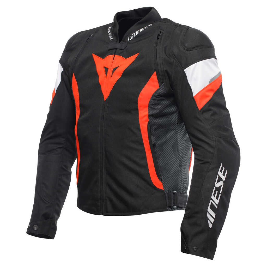 Dainese Avro 5 Textile Jacket - BLK/RED-FL/WHT