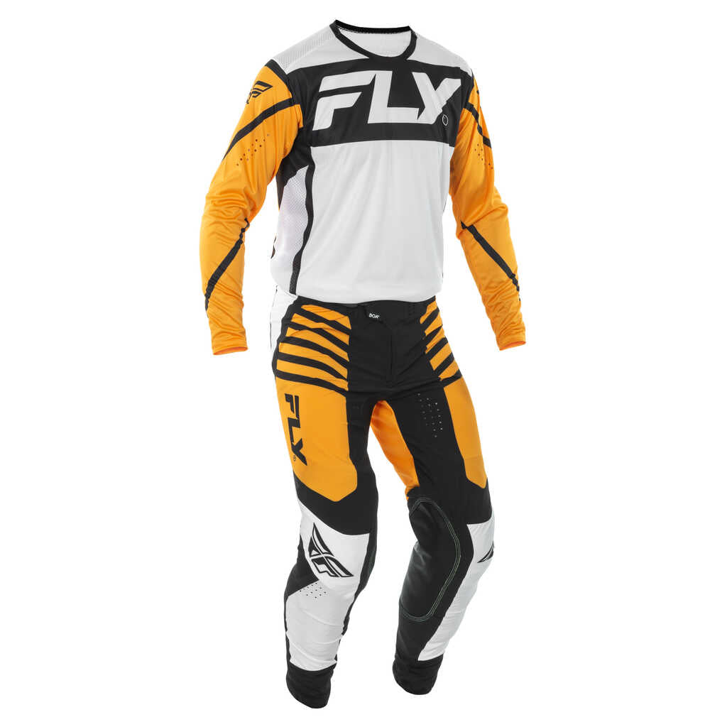 Fly Racing 2025 Lite MX Jersey - WHT BLK MUSTARD