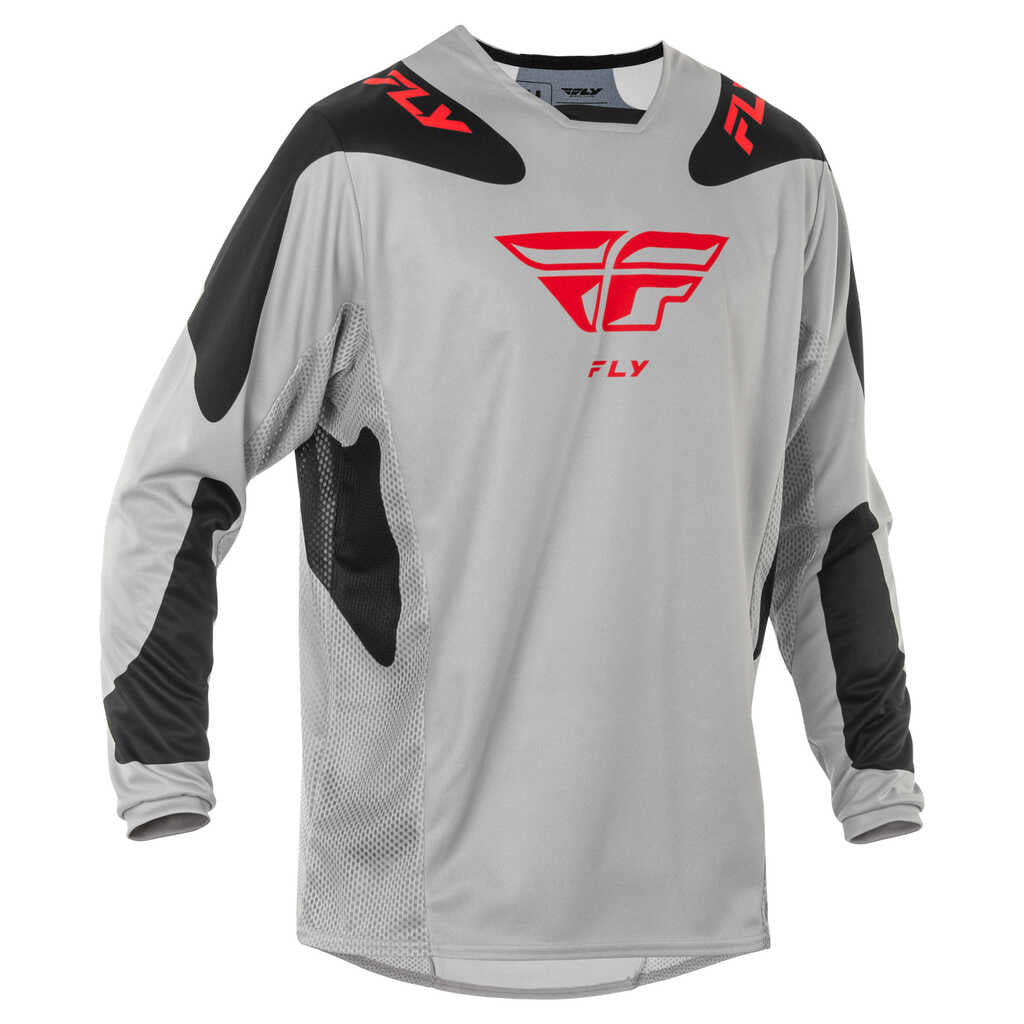 Fly Racing 2025 Kinetic MX Jersey - SYM LT.GY RD BK