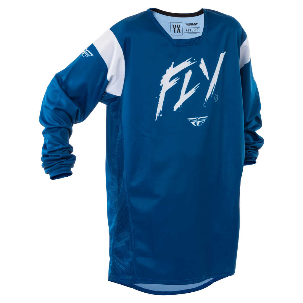 Fly Racing 2025 Kinetic MX Jersey - STOKE NVY WHT