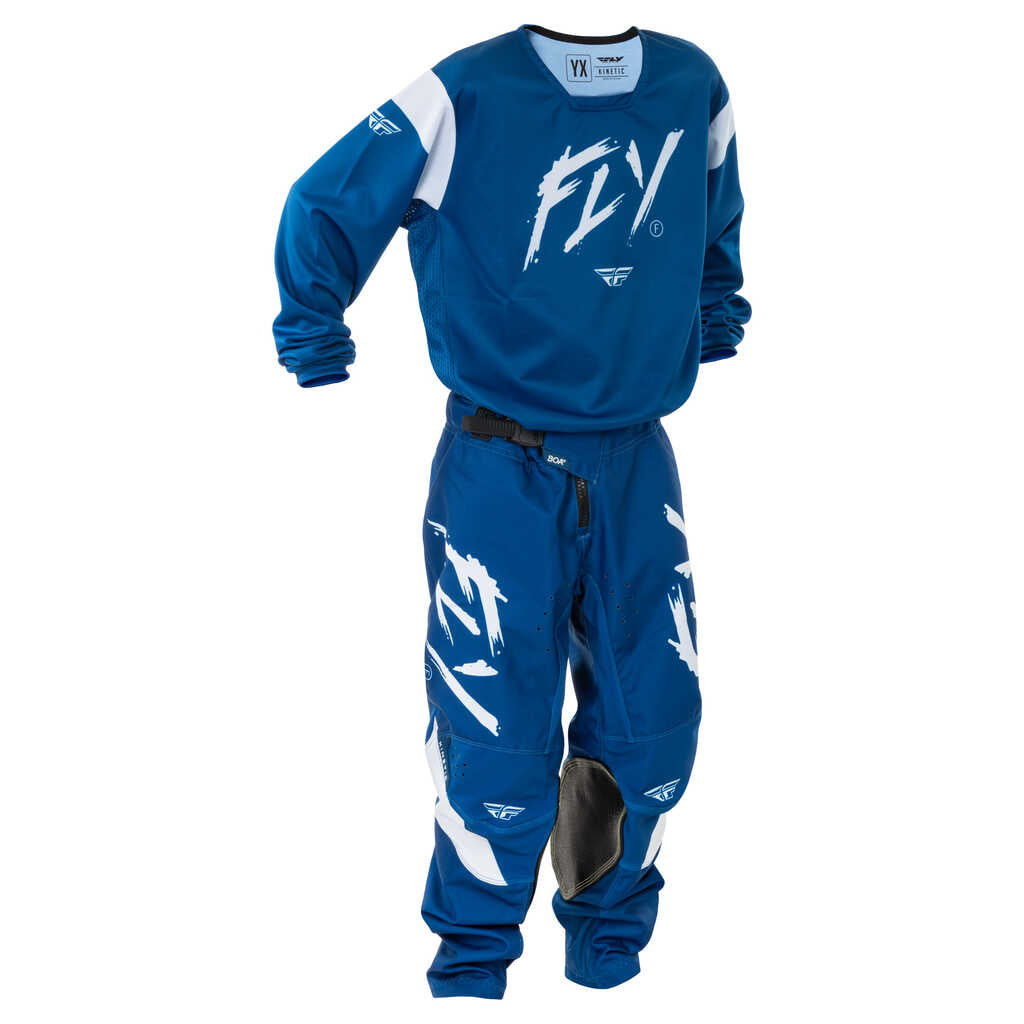 Fly Racing 2025 Kinetic MX Jersey - STOKE NVY WHT