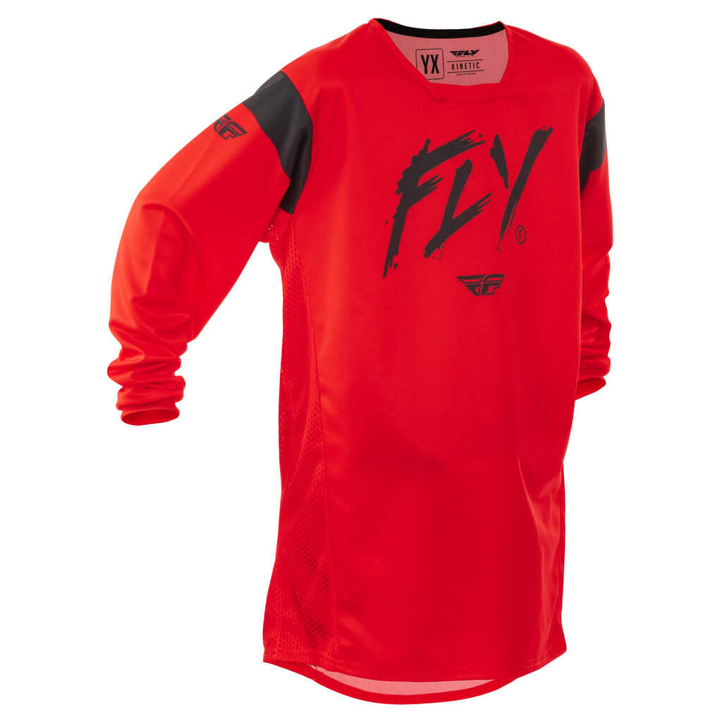 Fly Racing 2025 Kinetic MX Jersey - STOKE RED BLK