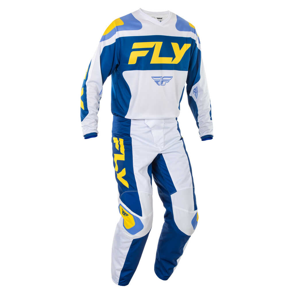 Fly Racing 2025 F-16 MX Jersey - WHT DK.BLU YEL