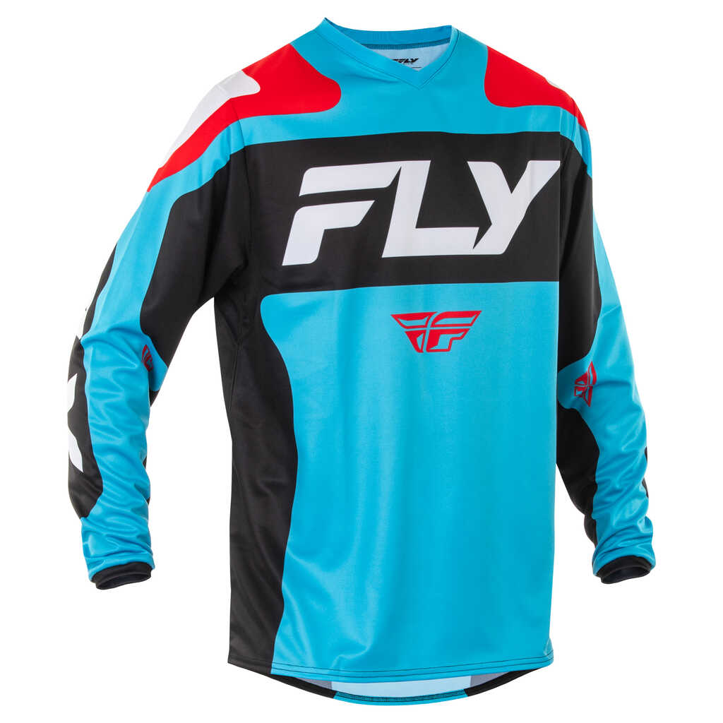 Fly Racing 2025 F-16 MX Jersey - CYAN BLU WHT