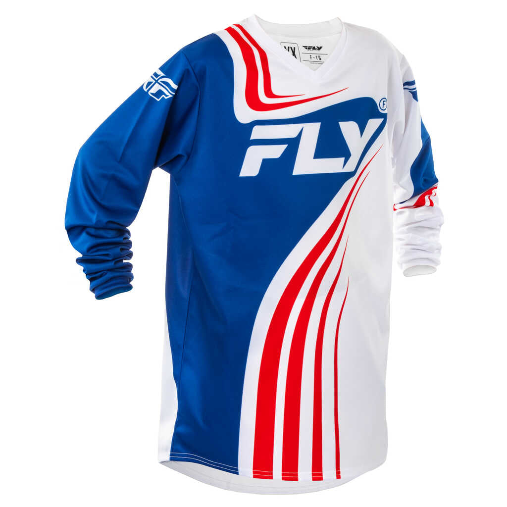 Fly Racing 2025 F-16 MX Jersey - RED WHT BLU