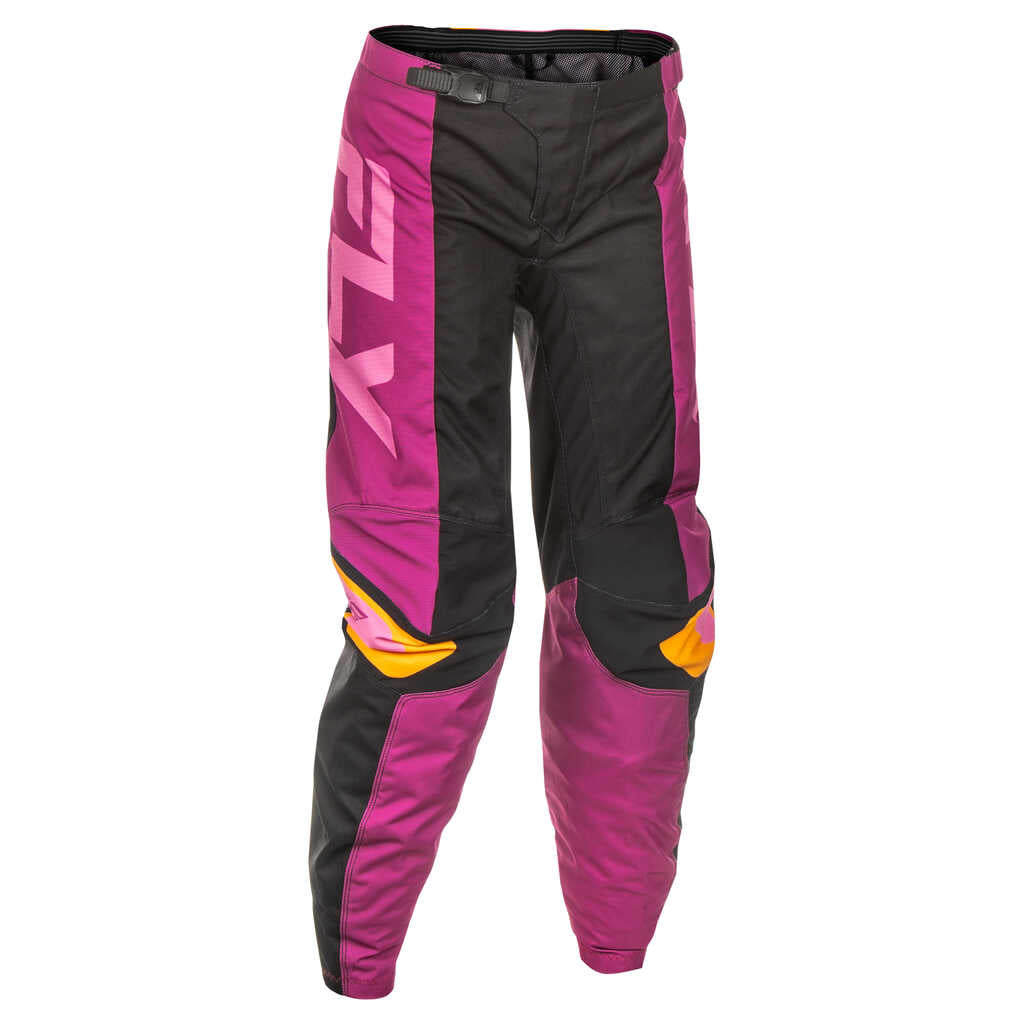 Fly Racing 2025 F-16 MX Pants - BLK MAUVE YEL