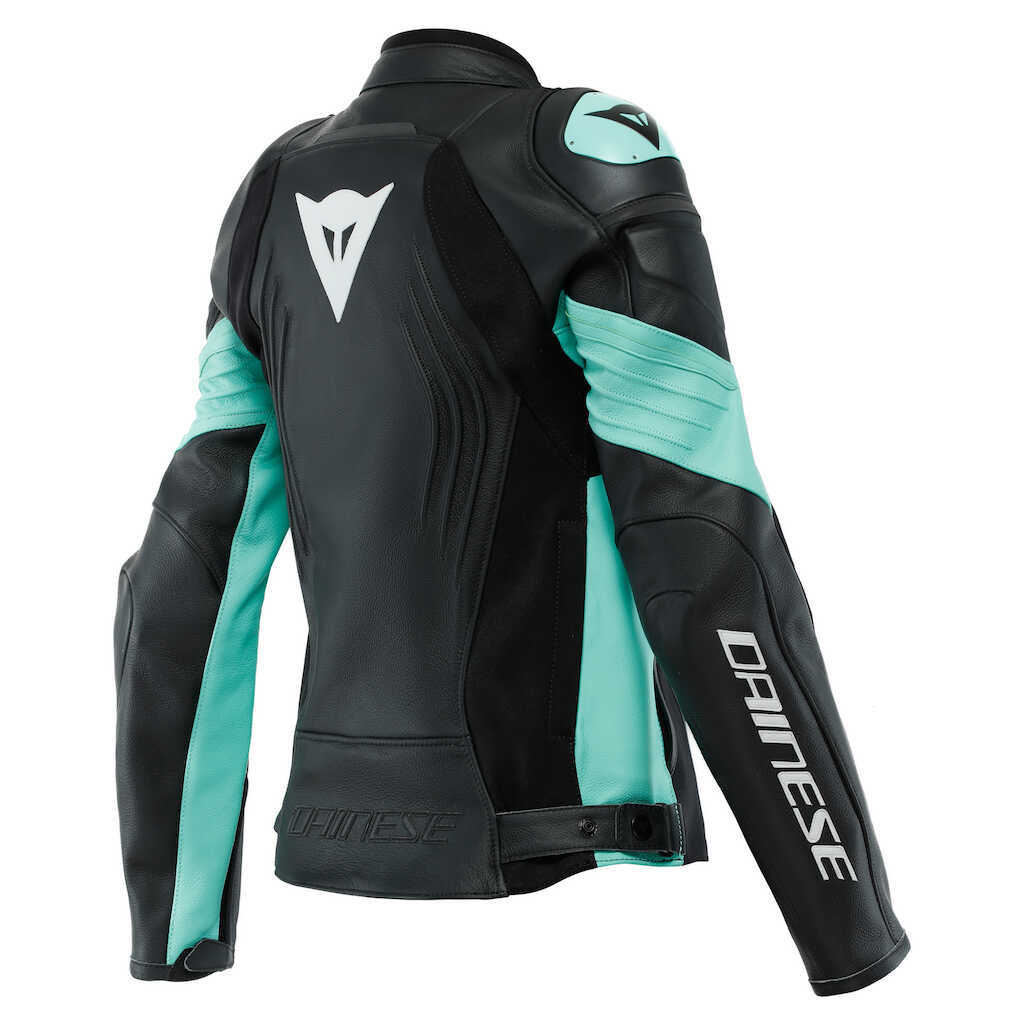 Dainese Racing 4 Leather Jacket - Ladies - BLK/AQUA-GRN