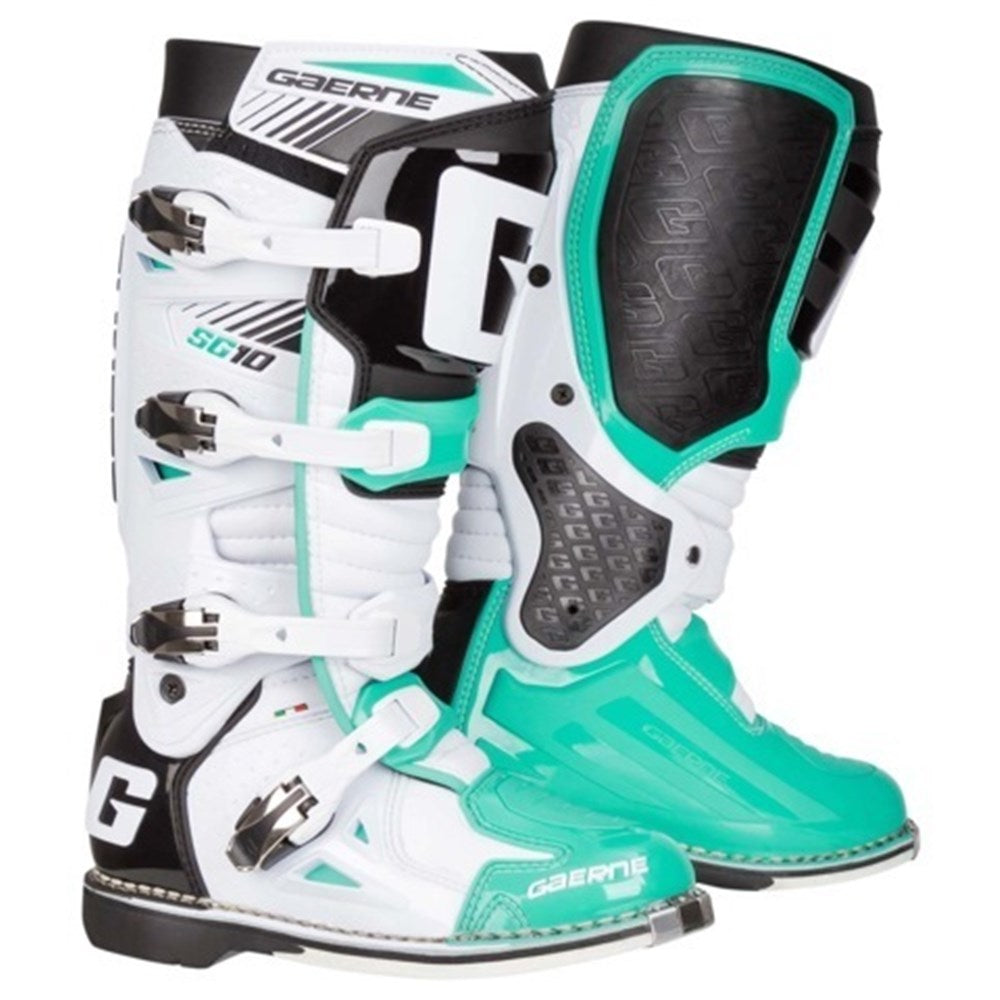 GAERNE SG-10 BOOTS WHITE/GRN LTD EDITION 44 (9.5) [ONC01] #