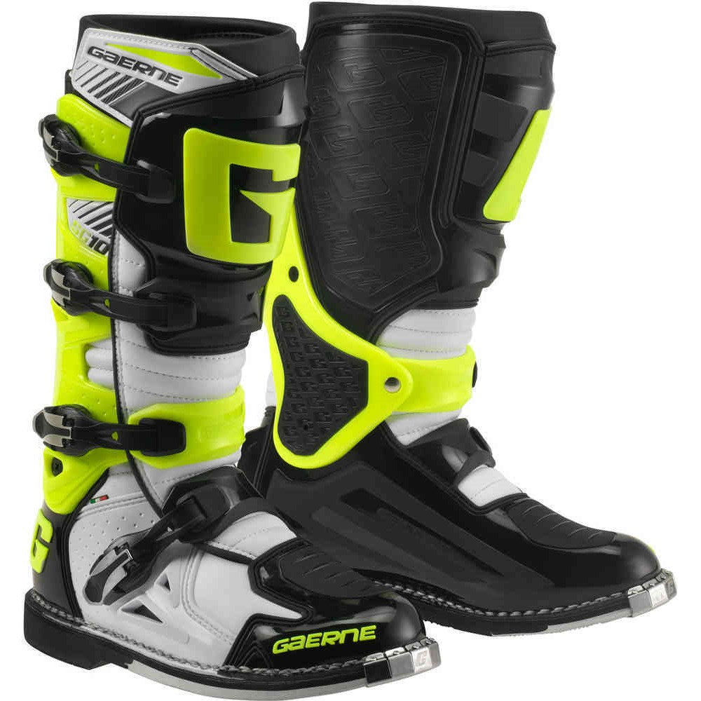 GAERNE SG-10 BOOTS WHITE/BLACK/FLURO YELLOW 43 (9) [ONC01] #