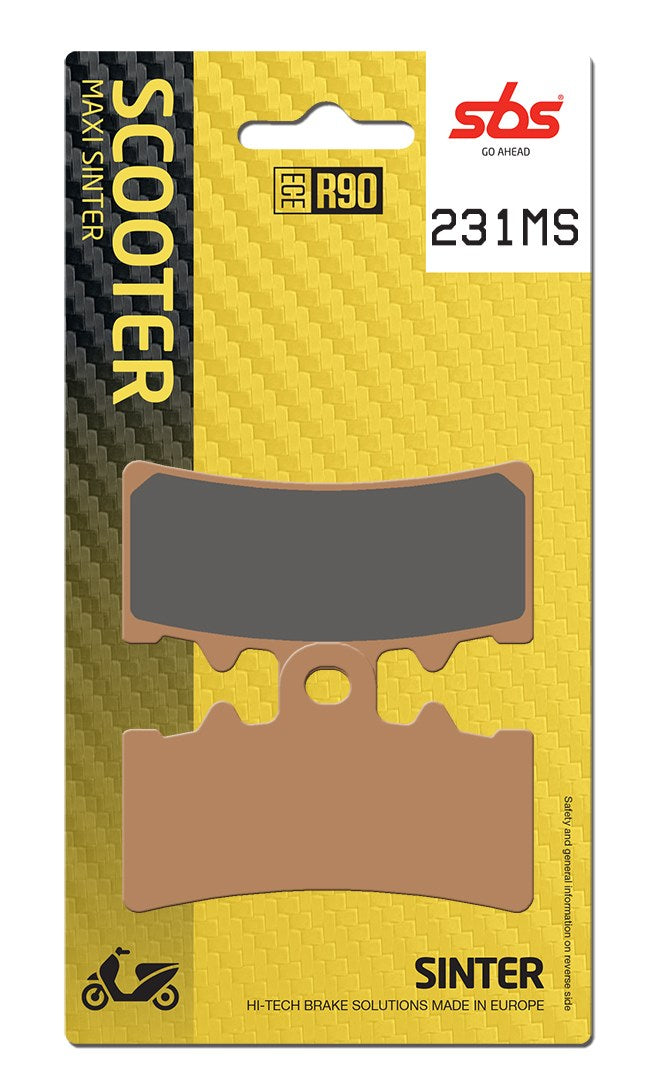 SBS FRICTION - Sinter Front Scooter Brake Pads - 231MS-