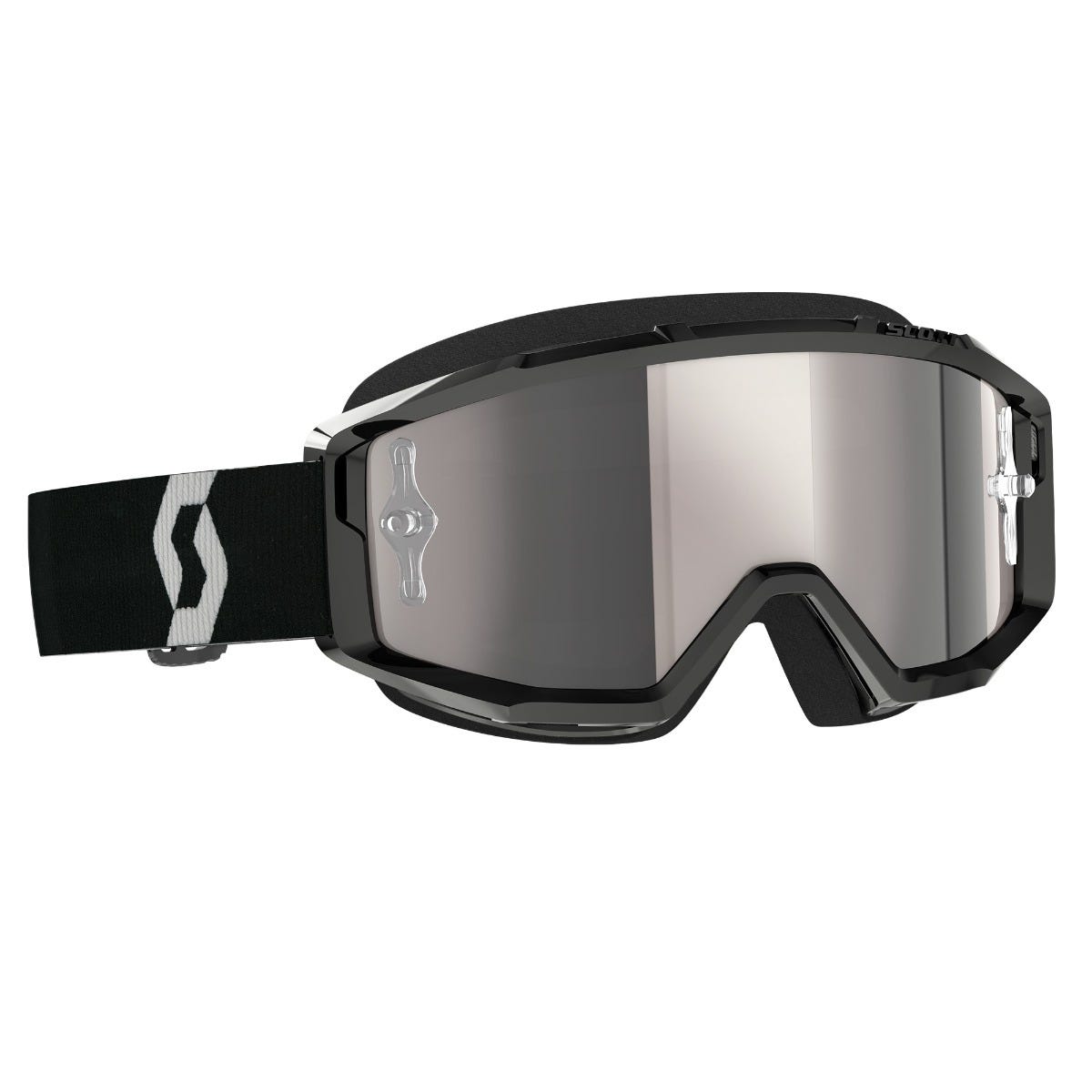 Goggle Primal black/white silver chrome works