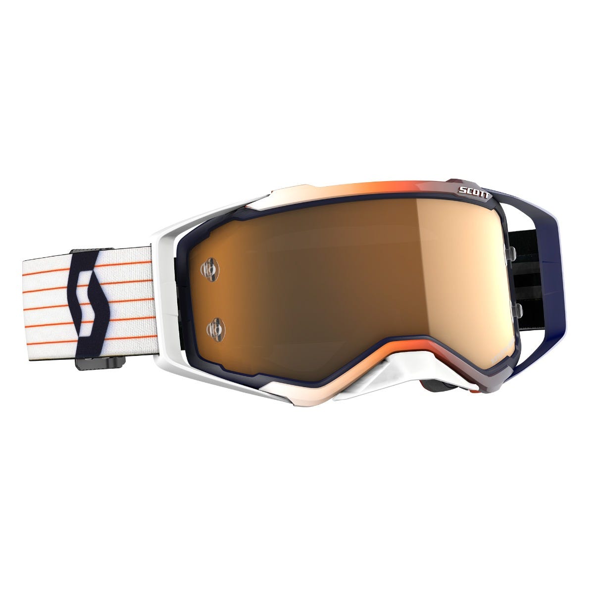 SCOTT Prospect Ampilfier Goggle - blue/white | gold chrome lens