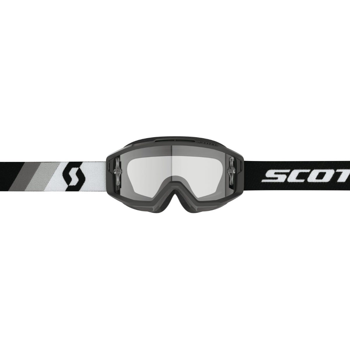SCOTT Split OTG Goggle - premium black/white | clear lens