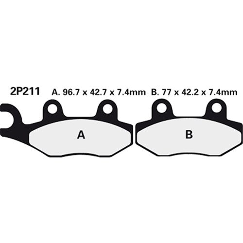 NISSIN BRAKE PADS 2P-211 NS