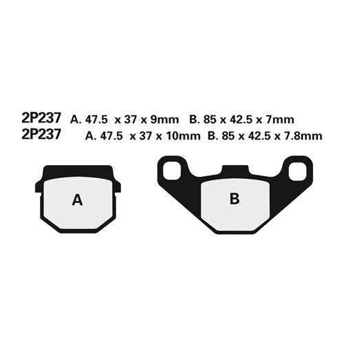 NISSIN BRAKE PADS 2P-237 NS/SS