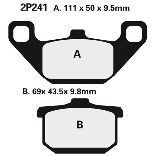 NISSIN BRAKE PADS 2P-241 NS