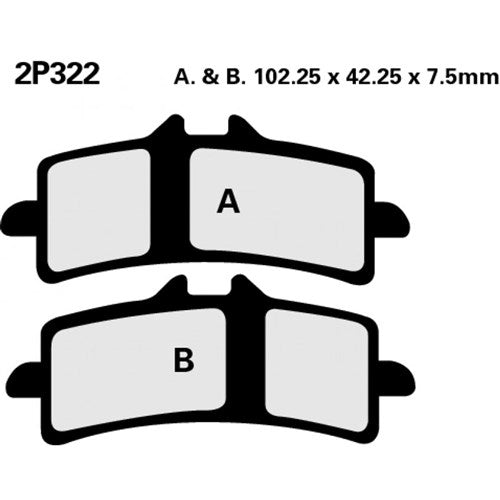 NISSIN BRAKE PADS 2P-322 ST SINT